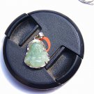 Vintage 925 sterling silver inlaid jade Buddha pendant, and the green jade pendant necklace.