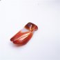Red and white agate pendants, hand-carved, cute cicada. Necklace pendant.