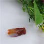 Red and white agate pendants, hand-carved, cute cicada. Necklace pendant.