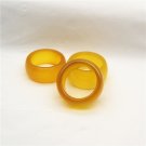 Manual sculpture, natural agate yellow agate rings (diameter of 18-20 mm)