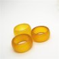 Manual sculpture, natural agate yellow agate rings (diameter of 18-20 mm)