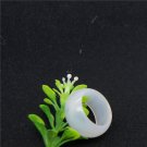 Manual sculpture, natural agate white agate rings (diameter of 18-20 mm)