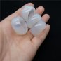 Manual sculpture, natural agate white agate rings (diameter of 18-20 mm)