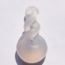 Natural white jade pulp. 8 (word) operator (wealth). Lucky necklace pendant