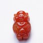 .Natural red agate send money (rich) pig pig. Auspicious necklace pendant