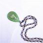 Natural agate type water droplets (heart). Auspicious necklace pendant