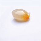 Natural agate plum fruit. Talisman necklace pendant