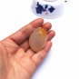 Natural agate plum fruit. Talisman necklace pendant