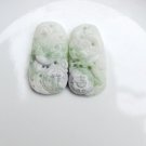 Manual sculpture, natural white jade green. amulet Sabrina, auspicious necklace pendant