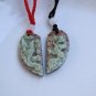 Beautiful natural purple jade. Dragon and phoenix match. Lover's style, amulet pendant - necklace.