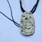 Natural purple jade. Seiko sculpture. A rectangle (sabrina). Necklace pendant