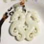 Handmade carving, natural white jade ancient jade antique jade, necklace, pendant.