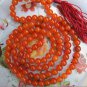 Tibetan buddhist rosary bracelet necklace, red jade, 108 beads, meditation yoga beads,