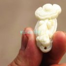 Natural white jade, made by hand, has a good luck. Lucky necklace pendant
