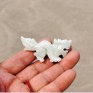 Natural white jade, double-sided engraving, vintage dragon. Talisman. Necklace pendant Natural white jade, double-sided engraving, vintage dragon. Talisman. Necklace pendant