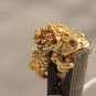 Copper alloy inlaid crystal rings, the ring surface Jinchan, and the inner diameter of 19mm