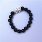 Purple round crystal beads 19 925 pure silver of the lucky bracelet.