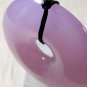 Handmade powder purple jade pulp peace button (peace is a blessing) pendant