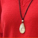 Handmade pure coral (chrysanthemum jade) dripping vintage necklace pendant