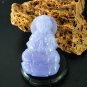 Hand-carved violet turquoise jade net bottle goddess of mercy (talisman) necklace pendant