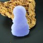 Hand-carved violet turquoise jade net bottle goddess of mercy (talisman) necklace pendant