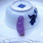 Hand-carved violet, natural color agate green beans (four seasons safe) pendant necklace