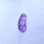 Hand-carved violet, natural color agate green beans (four seasons safe) pendant necklace