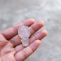 Natural ice white jade pulp hand-carved cartoon (rich cat), pendant necklace