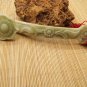 Natural white blue tin jade, hand-carved ruyi. Auspicious accessories, hand pieces