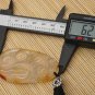 Natural ice white agate - hand-carved (amulet), oval shape - ruyi. Necklace pendant