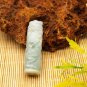 .Natural jade handmade carved amulets of the dragon pillar. Necklace pendant