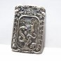 Retro white copper silver double-sided snake dish bamboo. Lucky necklace pendant.
