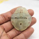 Natural youxishan jade, hand-carved double - magic, safety button, amulet pendant necklace.