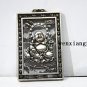 .Vintage white copper and silver smile Buddha (pendant). Talisman - lucky necklace pendant.