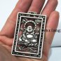 .Vintage white copper and silver smile Buddha (pendant). Talisman - lucky necklace pendant.