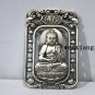 Retro white bronze double-sided lotus - amitabha (pendant). Talisman - lucky necklace pendant.