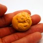 .Handcrafted and engraved with yellow poplar - pixiu (round). Talisman necklace pendant