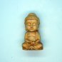 The yellow poplar wood is hand-carved and engraved - like the Buddha. Talisman necklace pendant.