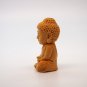 The yellow poplar wood is hand-carved and engraved - like the Buddha. Talisman necklace pendant.
