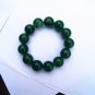 .Natural green agate beads, 16mm 13 beads. The rubber band forms a charming bracelet.