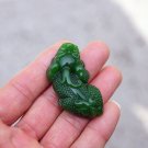 Handmade carving of Mongolian jade pendant, amulet - necklace pendant.