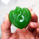 .Hand-carved (jasper) heart-shaped 88 pendant. Lucky - necklace pendant. .Hand-carved (jasper) heart-shaped 88 pendant. Lucky - necklace pendant.