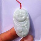Natural blue tin jade, handmade carving of the Buddha bat longevity peach (amulet) necklace pendant. Natural blue tin jade, handmade carving of the Buddha bat longevity peach (amulet) necklace pendant.