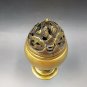 .Antique brass flower-gold torch incense burner (court system). A practical town house.