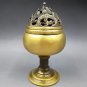 .Antique brass flower-gold torch incense burner (court system). A practical town house.