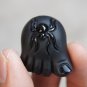 Natural obsidian pendant hand-carved. Feet spider (contented people). Lucky necklace pendant.