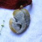 Natural nanyang multi-color alone jade, hand-carved eagle (talisman) necklace pendant.