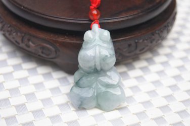 Natural blue field color jade, hand-carved goldfish (more than one year), necklace pendant