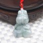Natural blue field color jade, hand-carved goldfish (more than one year), necklace pendant