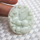 Hand-carved natural white votes purple jade Pegasus. Necklace Pendant 50x44 × 8mm Hand-carved natural white votes purple jade Pegasus. Necklace Pendant 50x44 × 8mm